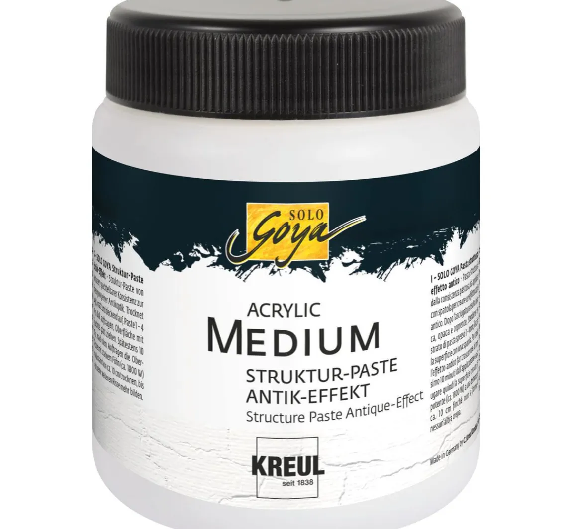 Best Kreul Künstler Acrylic Medium Struktur-Paste Antik-Effekt
