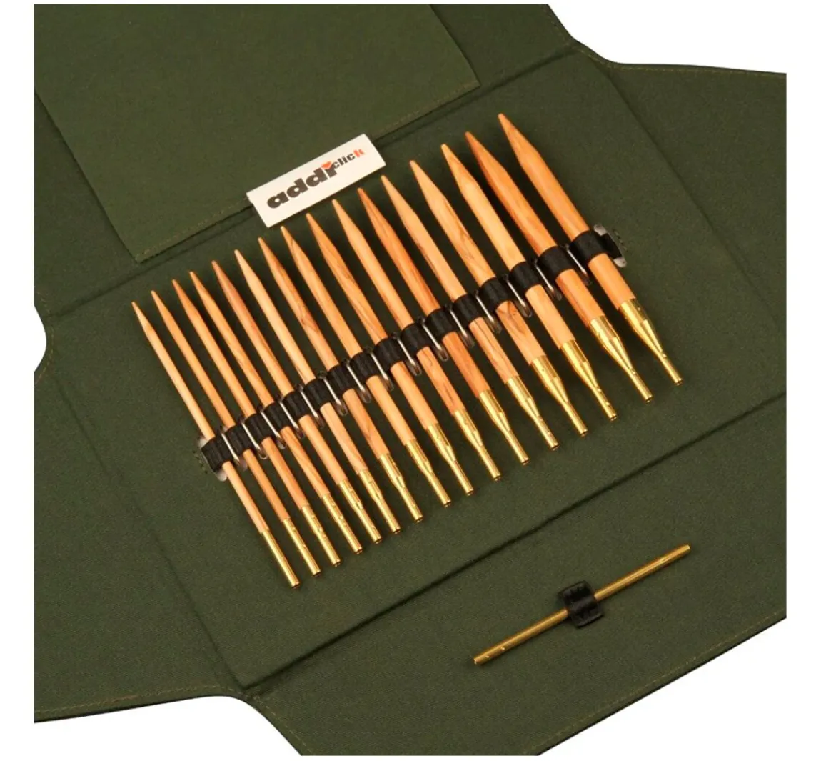 New addi Click Etui Set Olivenholz