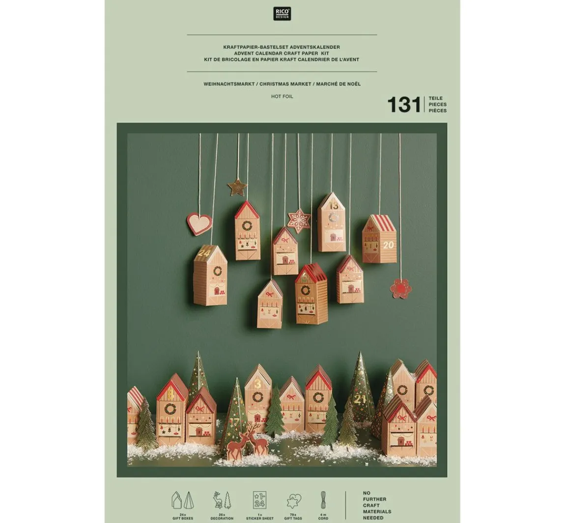 Clearance Rico Design Adventskalender Bastelset "Weihnachtsmarkt"