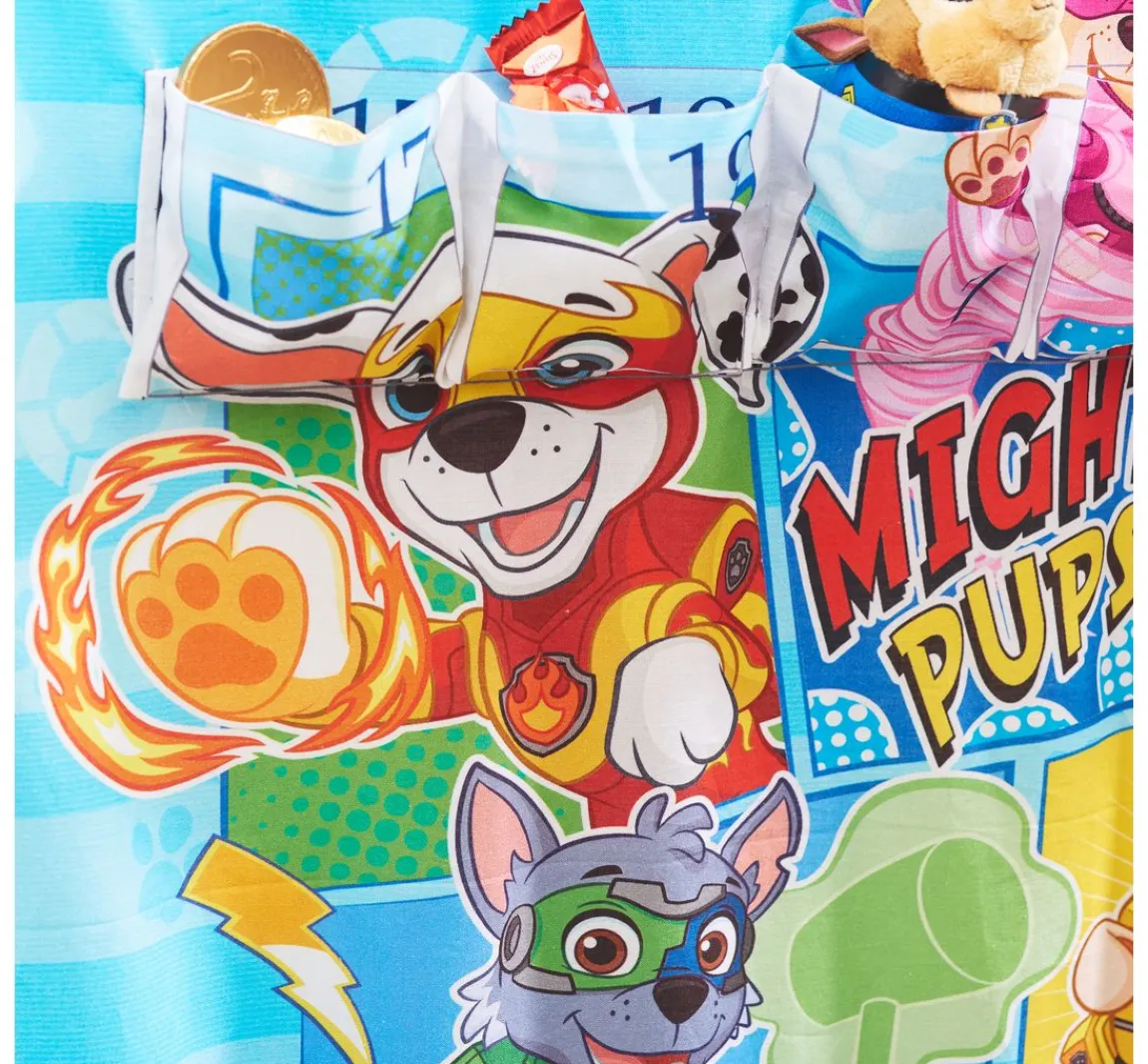 New VBS Marktplatz Adventskalender Stoffpanel "Paw Patrol Mighty Pups", ca. 150 x 80 cm