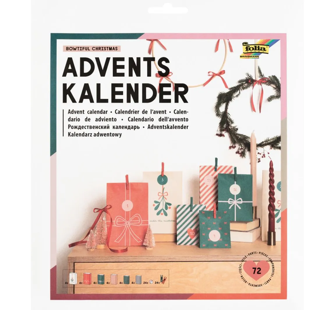 New folia Adventskalender-Set "Bowtiful Christmas"