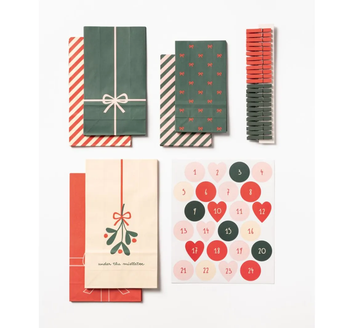 New folia Adventskalender-Set "Bowtiful Christmas"