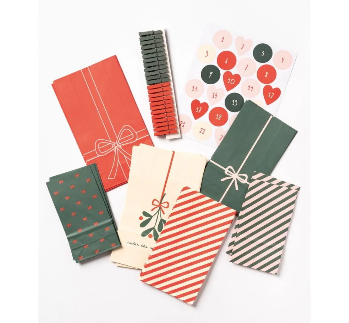 New folia Adventskalender-Set "Bowtiful Christmas"