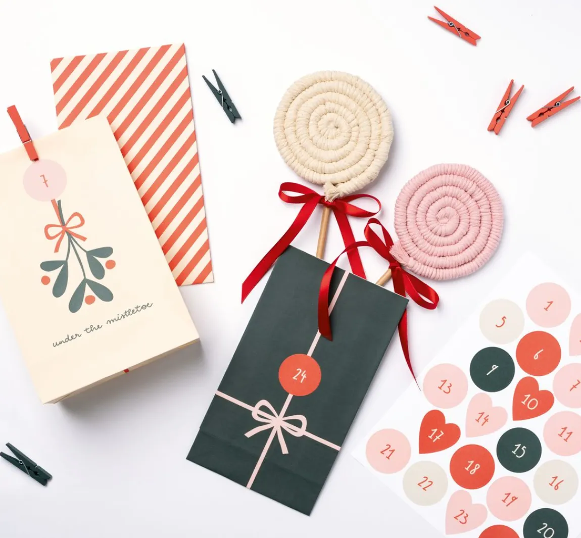 New folia Adventskalender-Set "Bowtiful Christmas"