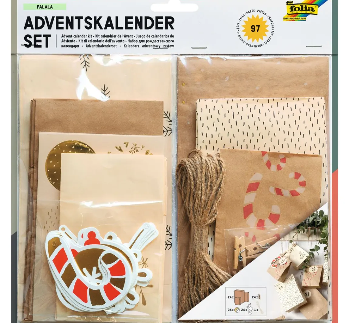Discount folia Adventskalender-Set "Falala"