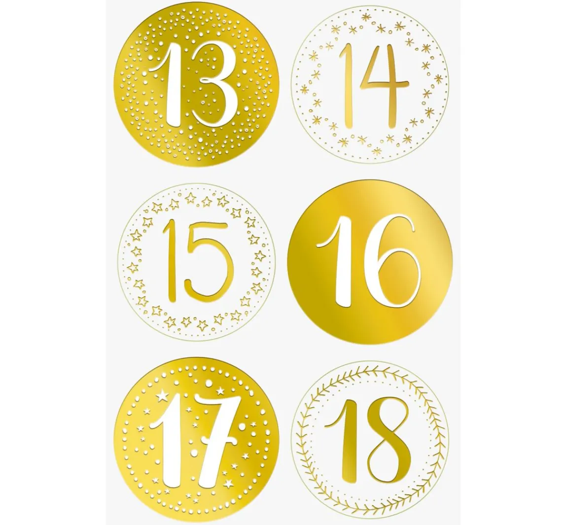 Heyda Adventskalender-Set "Goldene Punkte"