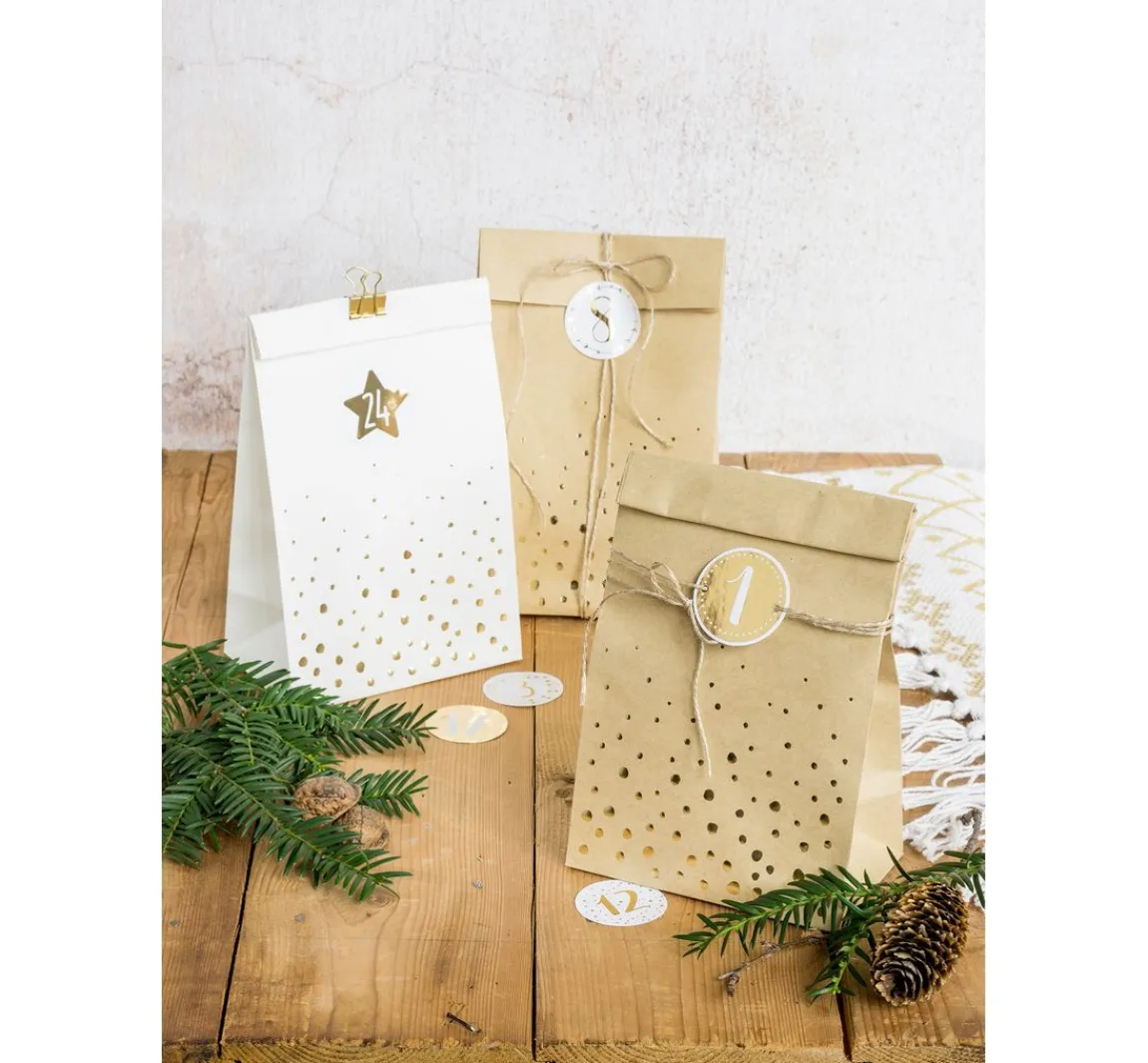 Heyda Adventskalender-Set "Goldene Punkte"