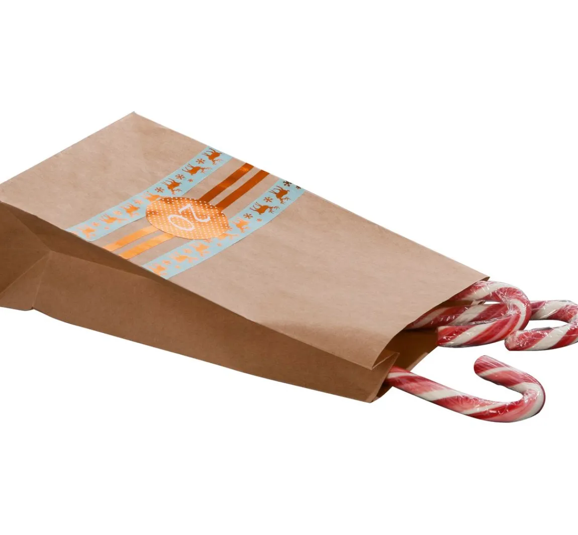 Clearance folia Adventskalender-Set "Kraftpapier", lebensmittelechte Papiertüten
