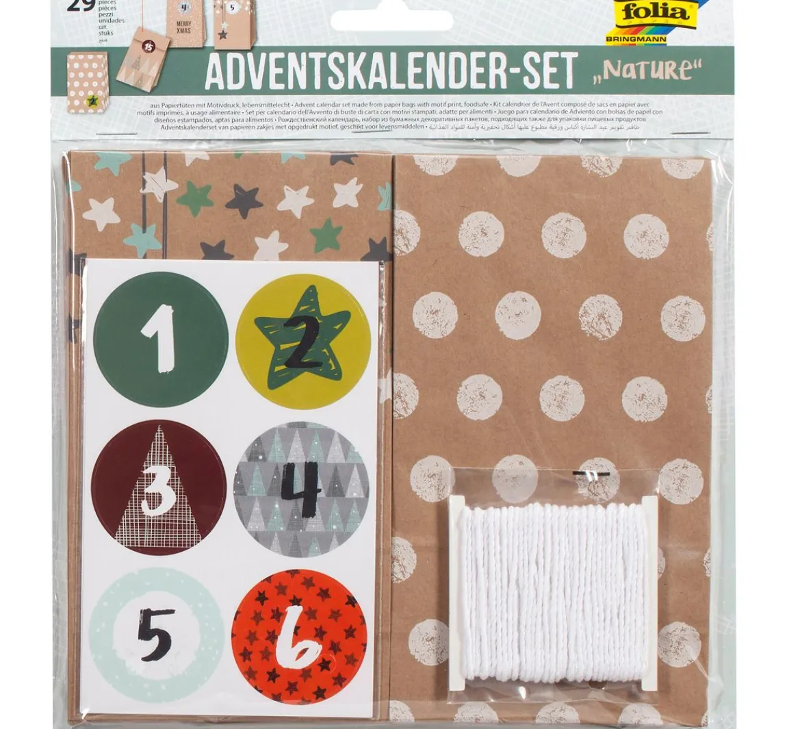 Clearance folia Adventskalender-Set "Nature"