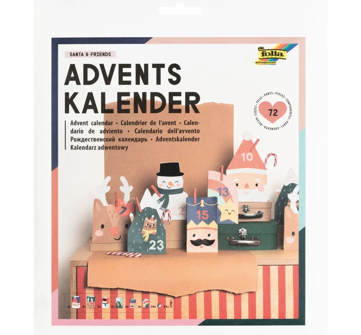 Clearance folia Adventskalender-Set "Santa & Friends"
