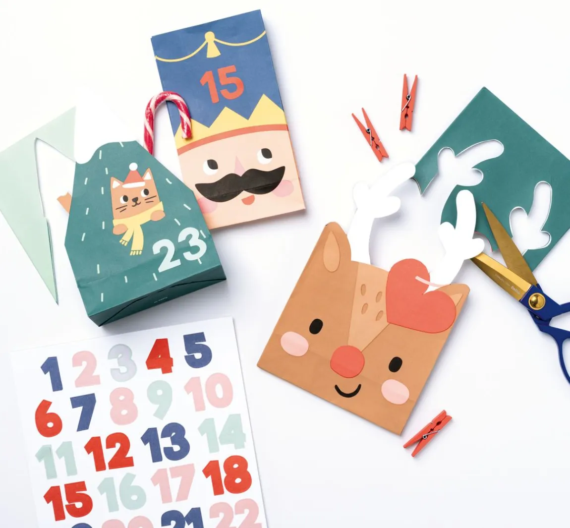 Clearance folia Adventskalender-Set "Santa & Friends"