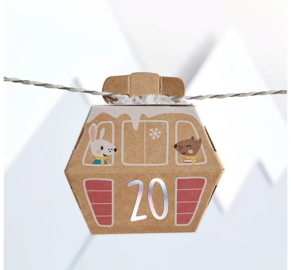 folia Adventskalender-Set "Snow Village"