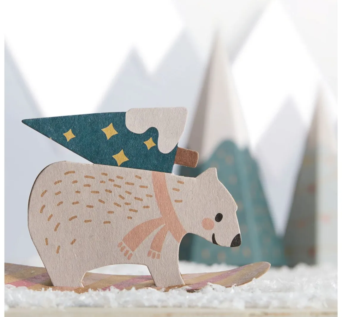 folia Adventskalender-Set "Snow Village"