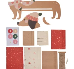 Clearance folia Adventskalender-Set "Weihnachtsdackel"