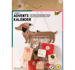 Clearance folia Adventskalender-Set "Weihnachtsdackel"