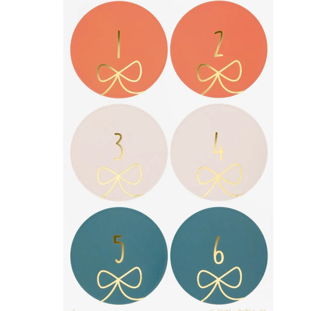 Discount folia Adventskalendersticker "Round Bows"