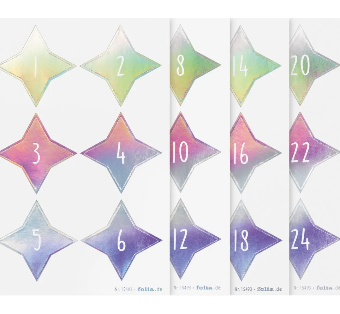 New folia Adventskalendersticker "Sparks Iridescent"