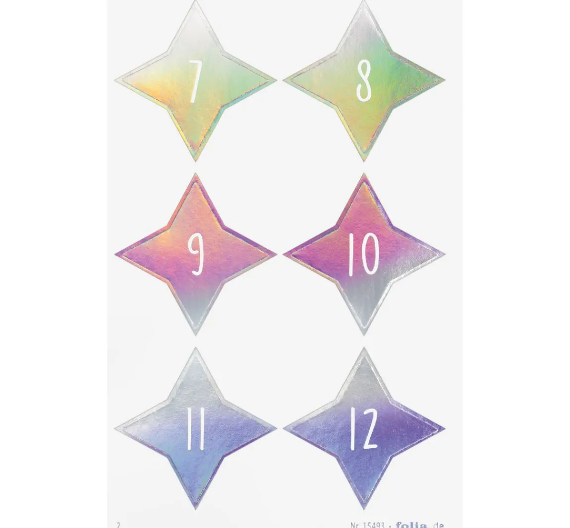 New folia Adventskalendersticker "Sparks Iridescent"