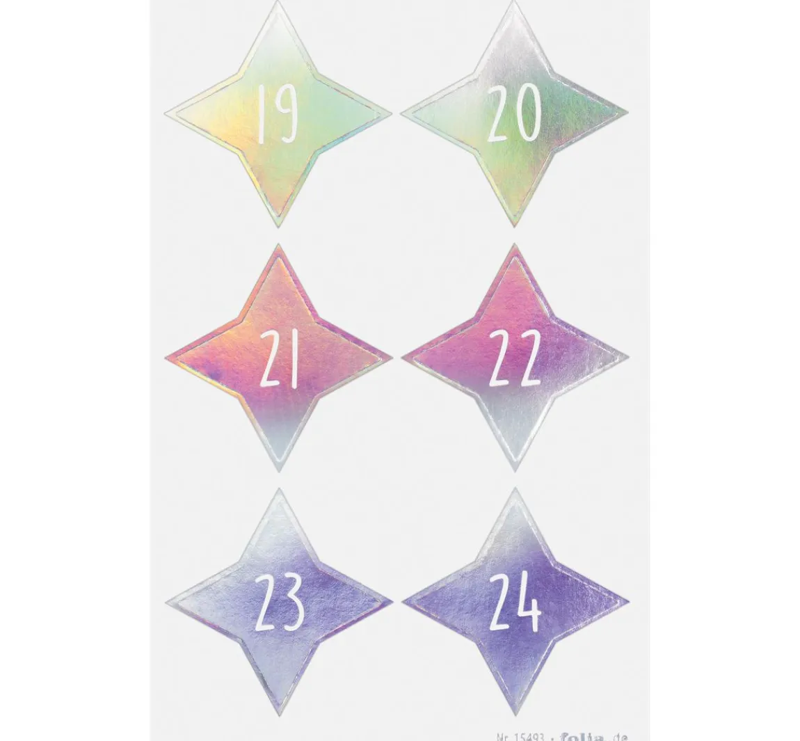 New folia Adventskalendersticker "Sparks Iridescent"