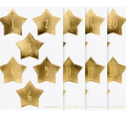 folia Adventskalendersticker "Stars Gold"