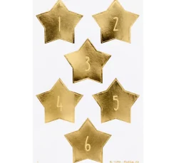 folia Adventskalendersticker "Stars Gold"