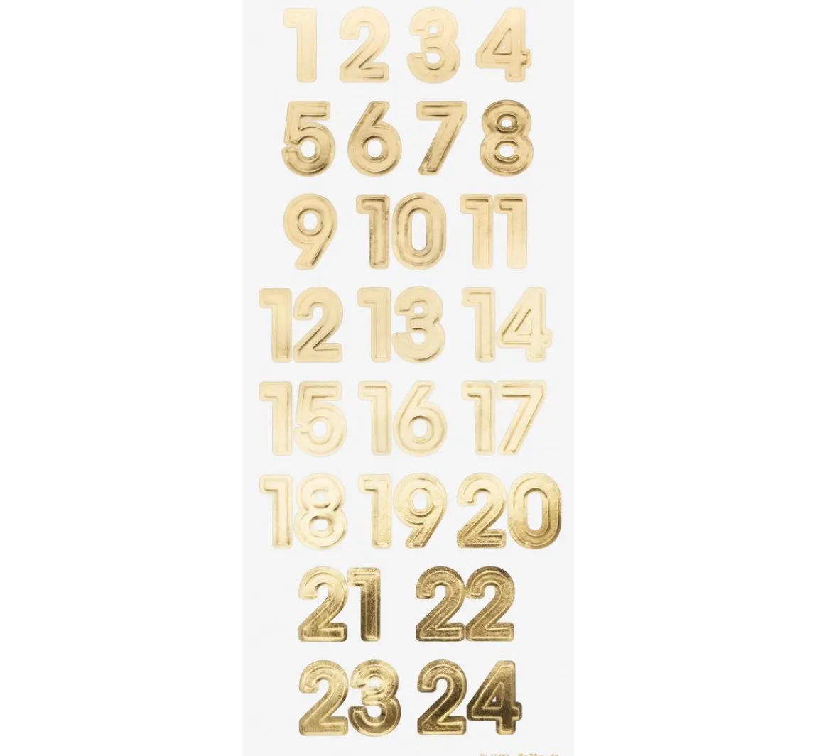 Online folia Adventskalenderzahlen