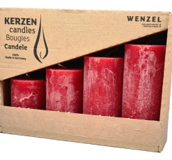 Hot Wenzel Adventskerzen "Rustic", abgestuft, 4er-Set
