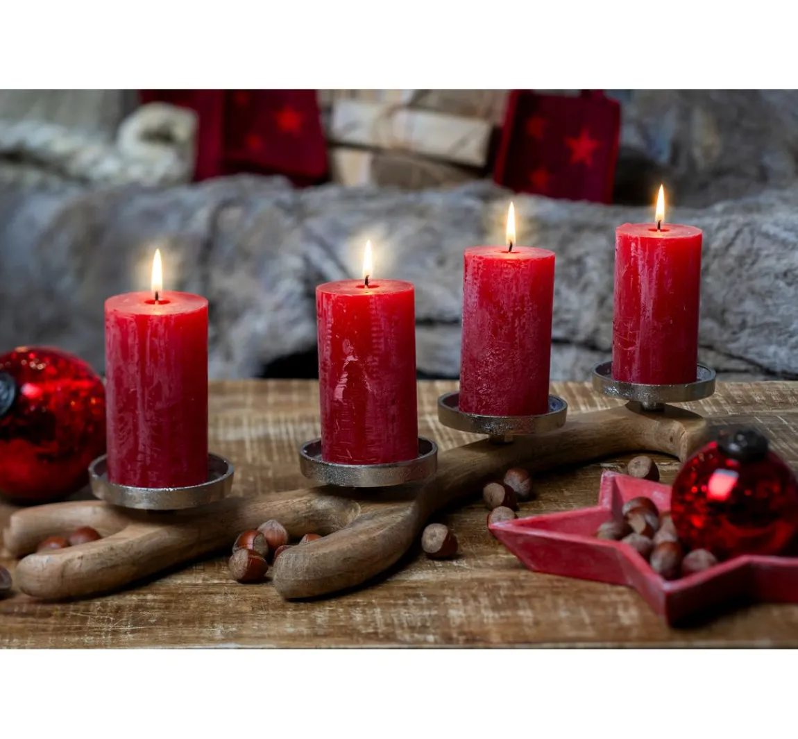 Hot Wenzel Adventskerzen "Rustic", abgestuft, 4er-Set