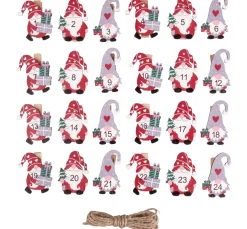 Discount Rayher Adventszahlen "Weihnachtswichtel Santa" auf Holzklammer