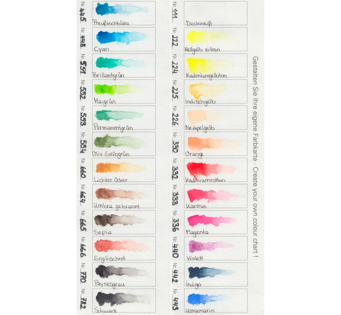 Hot Schmincke AKADEMIE Aquarellkasten mit 24 halben Näpfchen