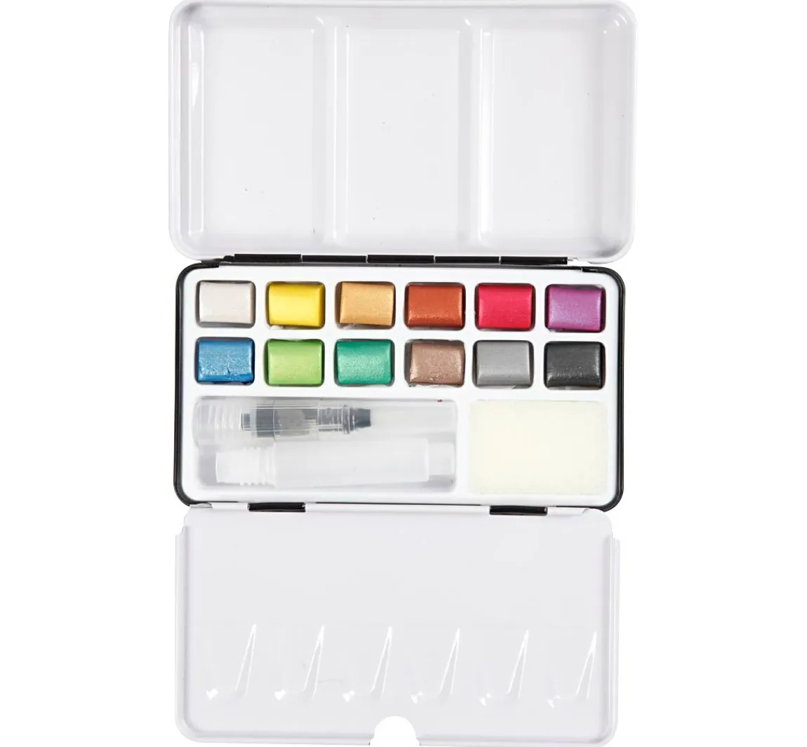 Outlet creativ company Aquarellfarbkasten Metallic
