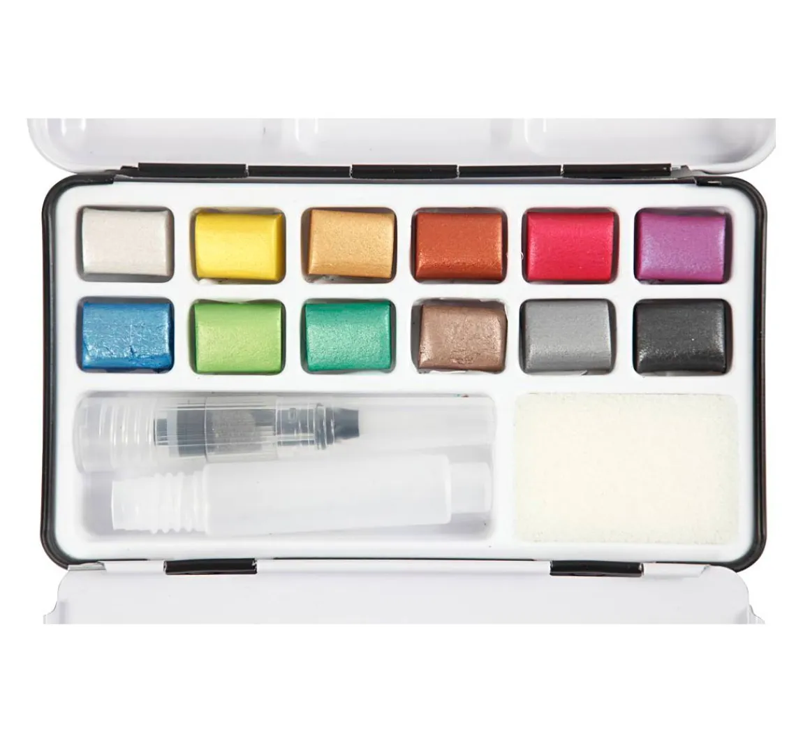 Outlet creativ company Aquarellfarbkasten Metallic