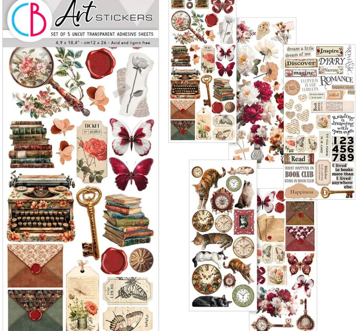 Discount Ciao Bella Art Stickers "Book Lovers"
