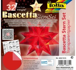 Best folia Bascetta-Stern Set "Transparentpapier", Rot
