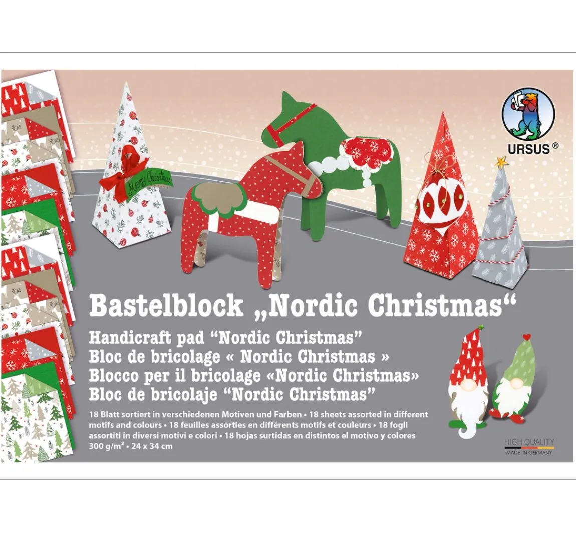 Hot URSUS Bastelblock "Nordic Christmas"