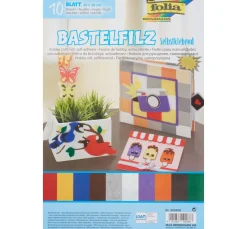folia Bastelfilz selbstklebend, 20x29cm, 10 Blatt