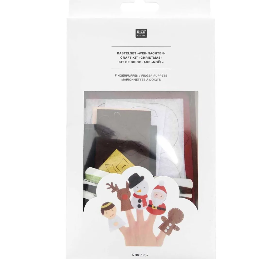 New Rico Design Bastelset Fingerpuppen "Weihnachten"