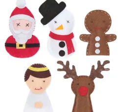 New Rico Design Bastelset Fingerpuppen "Weihnachten"