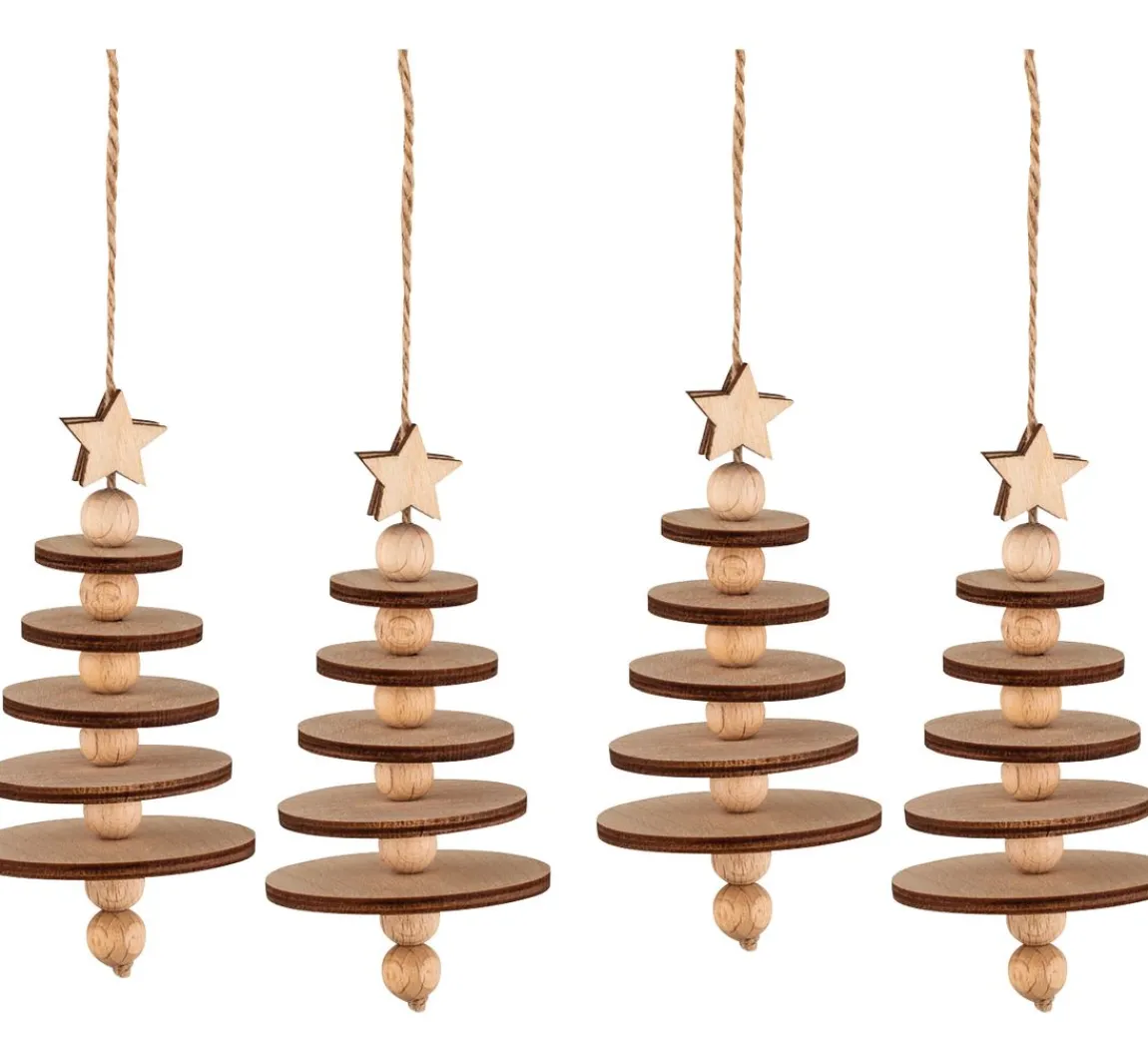 New Rayher Bastelset Holz Baum-Anhänger
