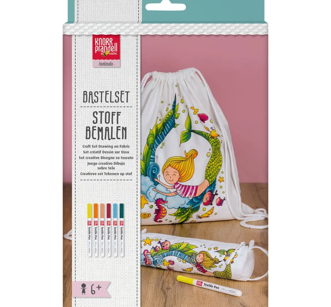 Sale KNORR prandell Bastelset Sportbeutel und Schlampermäppchen "Mermaid"