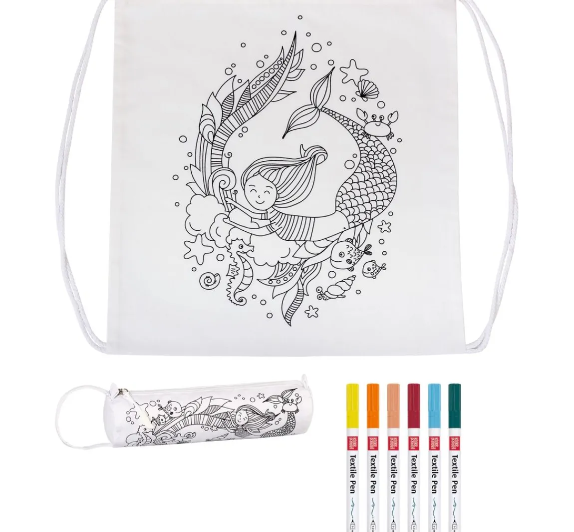 Sale KNORR prandell Bastelset Sportbeutel und Schlampermäppchen "Mermaid"