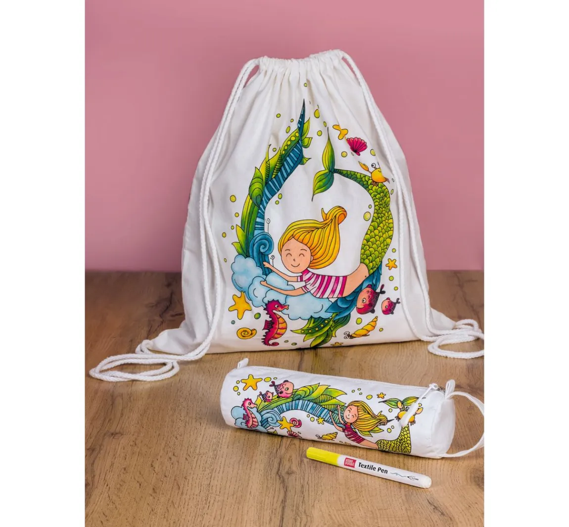 Sale KNORR prandell Bastelset Sportbeutel und Schlampermäppchen "Mermaid"