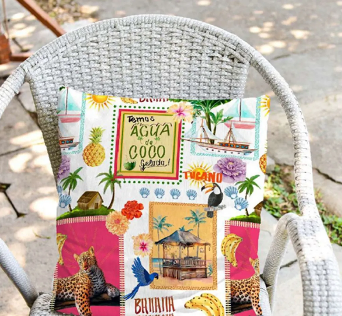 Outlet Globaltex Baumwoll-Stoff "Agua de Coco"