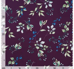 Discount Gütermann creativ Baumwoll-Stoff "Brilliant" Zweige-Aubergine