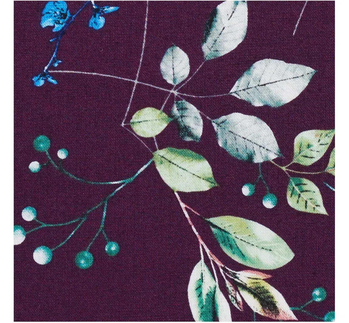 Discount Gütermann creativ Baumwoll-Stoff "Brilliant" Zweige-Aubergine