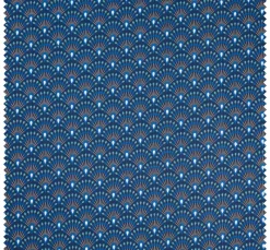 Sale VBS Marktplatz Baumwoll-Stoff "Fächer Indigo" Acryl beschichtet