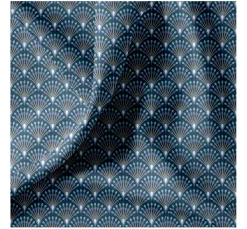Sale VBS Marktplatz Baumwoll-Stoff "Fächer Indigo" Acryl beschichtet