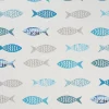 Discount Globaltex Baumwoll-Stoff "Fische", Acryl beschichtet