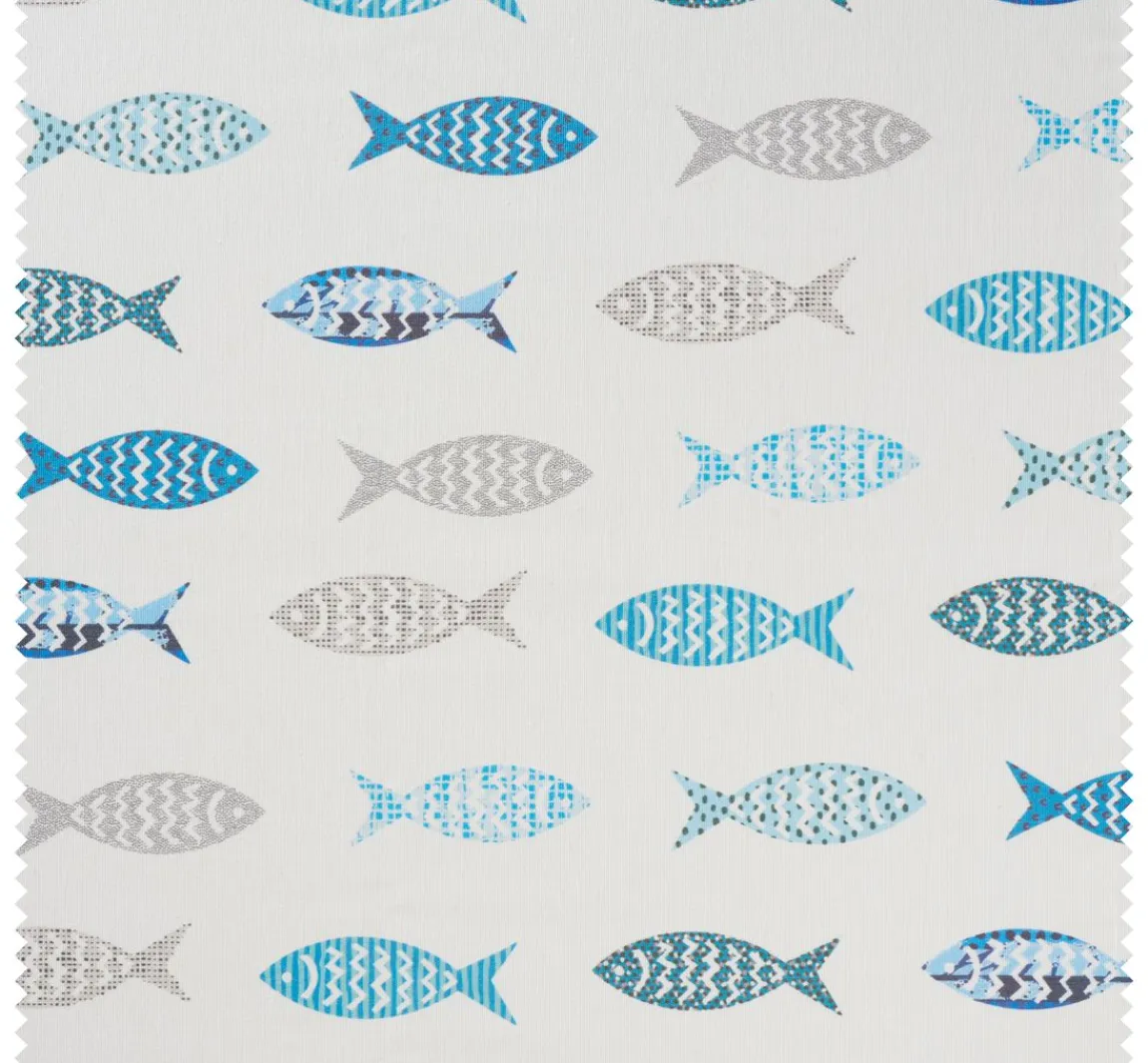 Discount Globaltex Baumwoll-Stoff "Fische", Acryl beschichtet