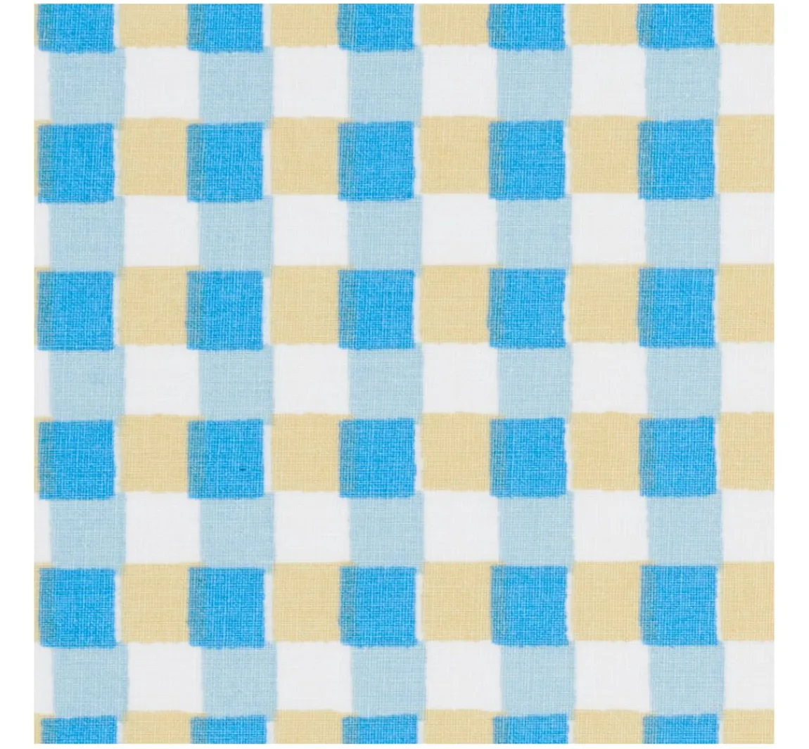 Sale VBS Marktplatz Baumwoll-Stoff "Karo-Blau" Acryl beschichtet